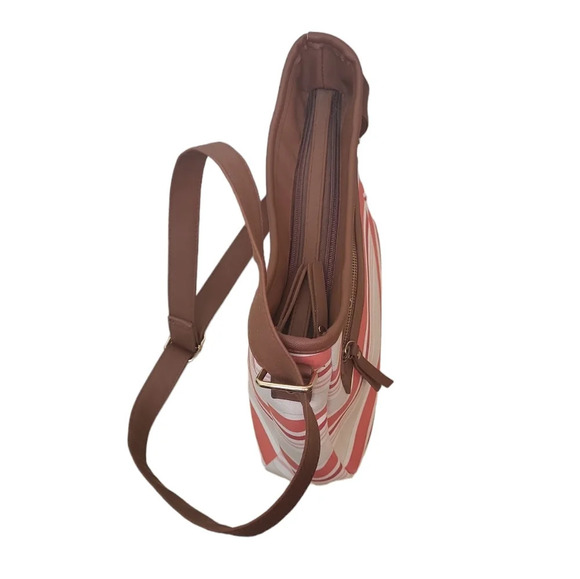 SALMON Tan Stripes Crossbody Bag - Picture 6 of 9